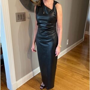 Zara Faux leather long dress size small